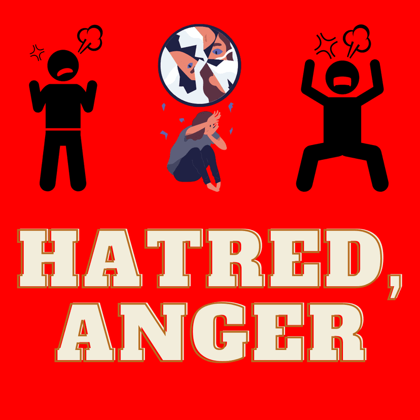 All it takes is a drop of hatred and anger to land in my heart